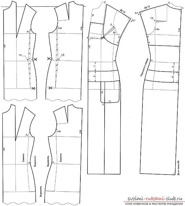 Портной ру бесплатные выкройки Строим выкройку трикотажного платья для полной женщины своими руками, используя 