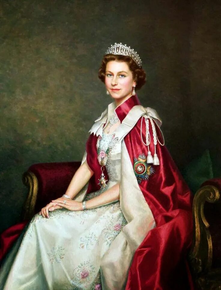 Портрет королева фото Pin by Константин on Дамы_Классика Queen elizabeth portrait, Queen elizabeth, Ro