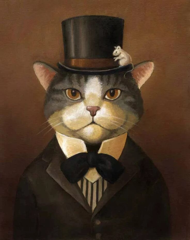 Портрет кота фото Victorian Cat Portrait Print Cat in Clothes Gothic Cat - Etsy Cat portraits, Cat