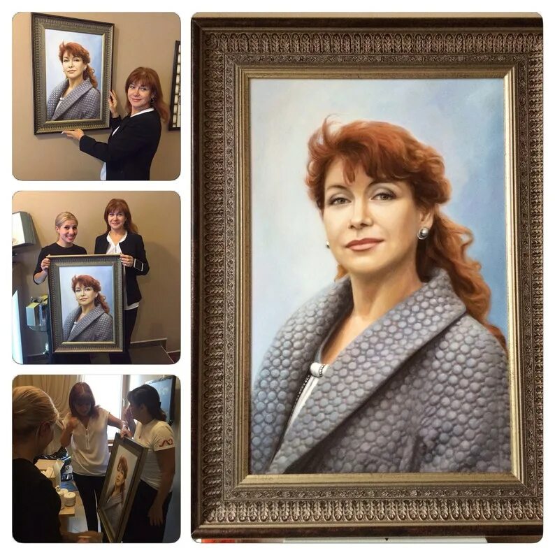 Портрет по фото краснодар Women's portrait in oil to order 20x20 inches portrait a Etsy