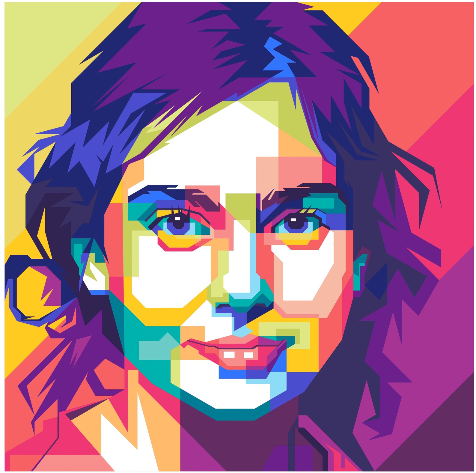 Портрет поп арт пол фото Custom WPAP delivered in under 24 hours WPAP portrait Pop Etsy