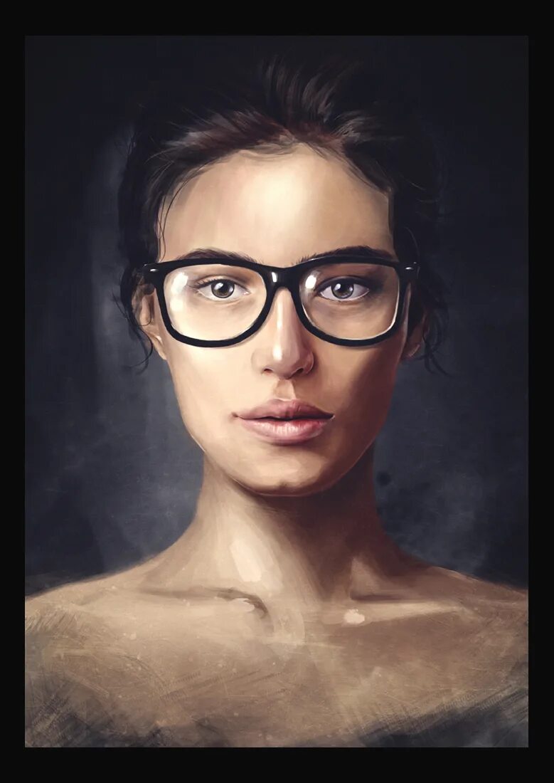 Портрет в очках фото Some Portrait Paintings :: Behance