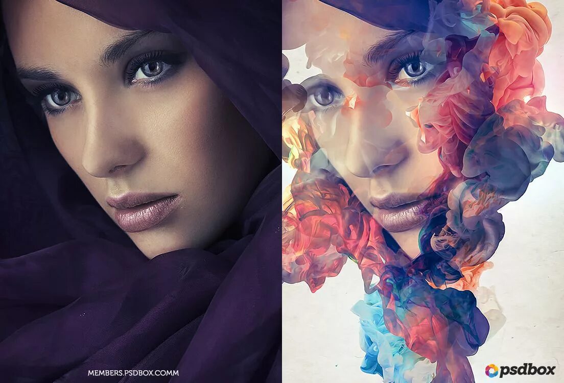 Портрет в стиле фото арт Ink Portrait Effect Amazing photoshop, Photo manipulation photoshop tutorials, A