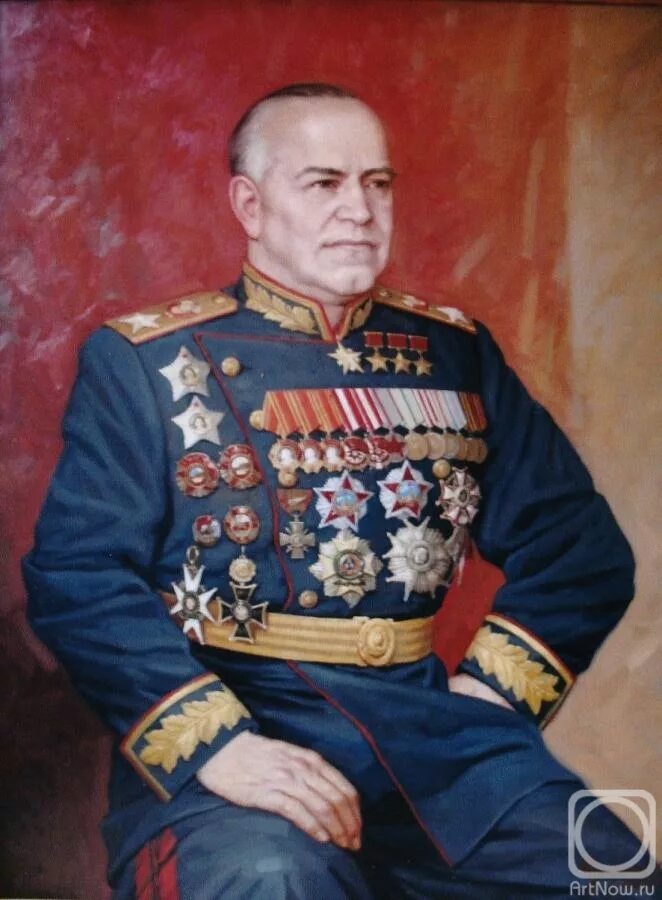 Портрет жукова георгия константиновича фото Painting "Portrait Of G. K. Zhukov" - buy on ArtNow.ru