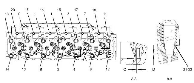 Порядок и момент затяжки гбц хино 700 C7 Cylinder Head Specifications and Torque Specs Caterpillar Engines Troubleshoo