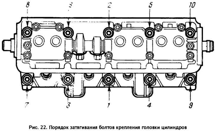 Порядок и момент затяжки гбц ваз Mechanizm rozrządu i głowica cylindrów (VAZ-2109 "Sputnik" 1984-1997 / Silnik i 