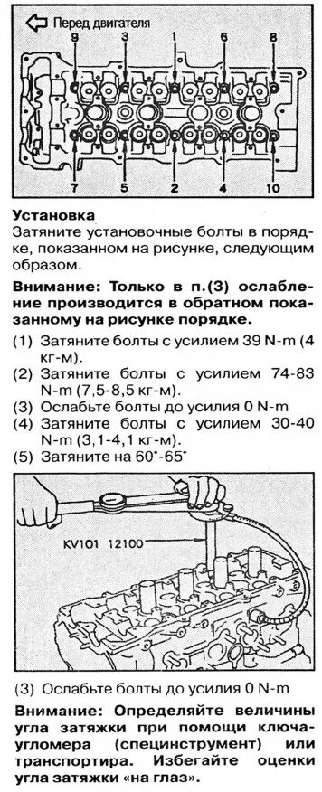 Порядок и момент затяжки гбц vp12 Капиталочка часть 2 - Nissan Cube I, 1,3 л, 1999 года своими руками DRIVE2