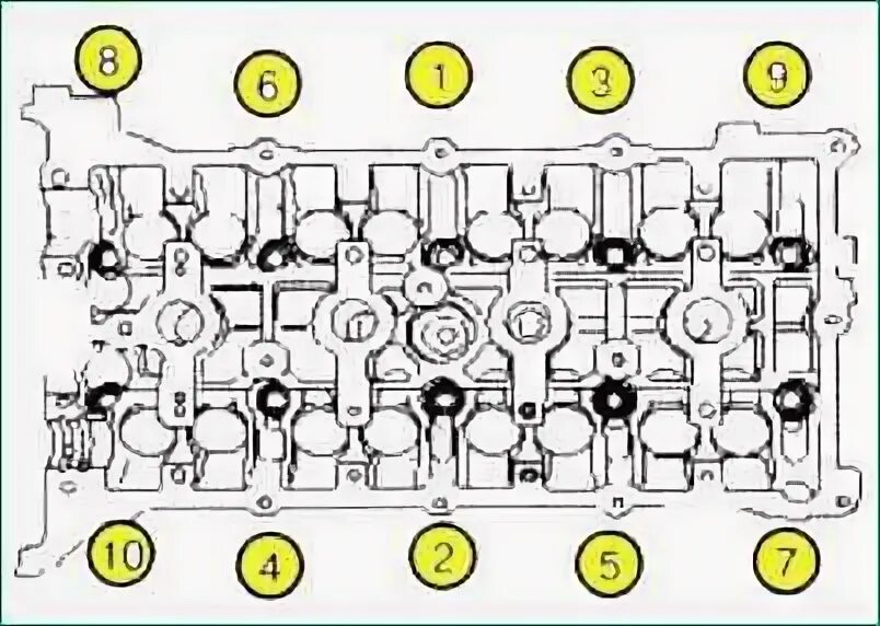 Порядок и момент затяжки распредвалов 4g64gdi Aus- und Einbau des Zylinderkopfes des 2,0 Liter Motors. - G4KD und 2,4 Liter. -