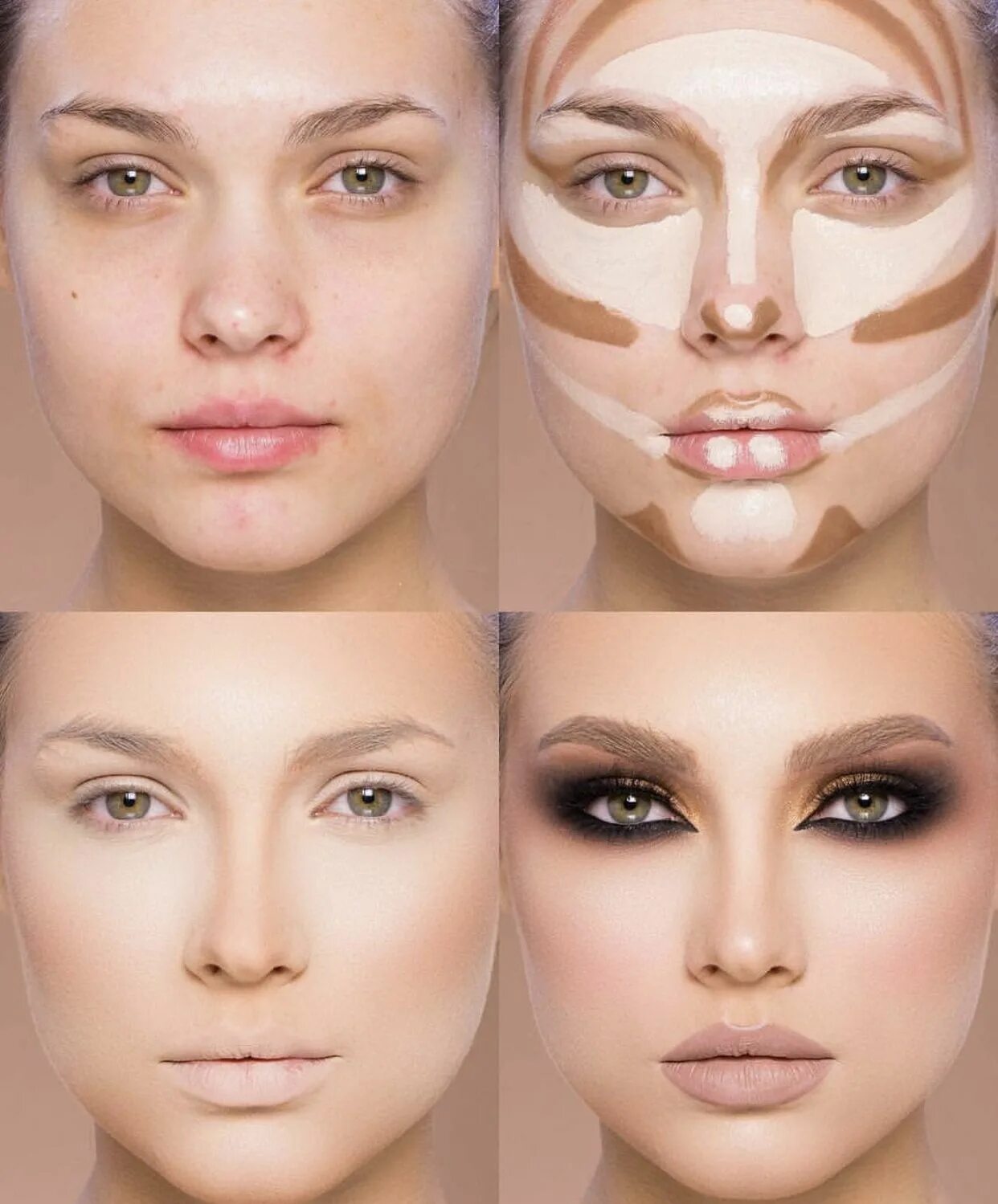 Порядок макияжа #makeup #face #beauty Contour makeup, Highlighter makeup, Makeup tutorial for be