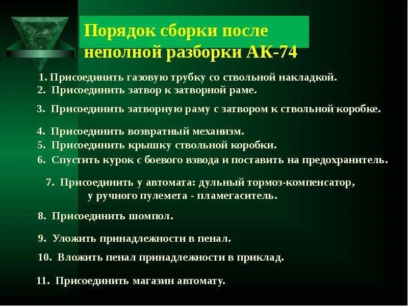 Порядок неполной разборки ак 74 м Картинки РАЗБОРКА АК 74 ПОСЛЕДОВАТЕЛЬНОСТЬ