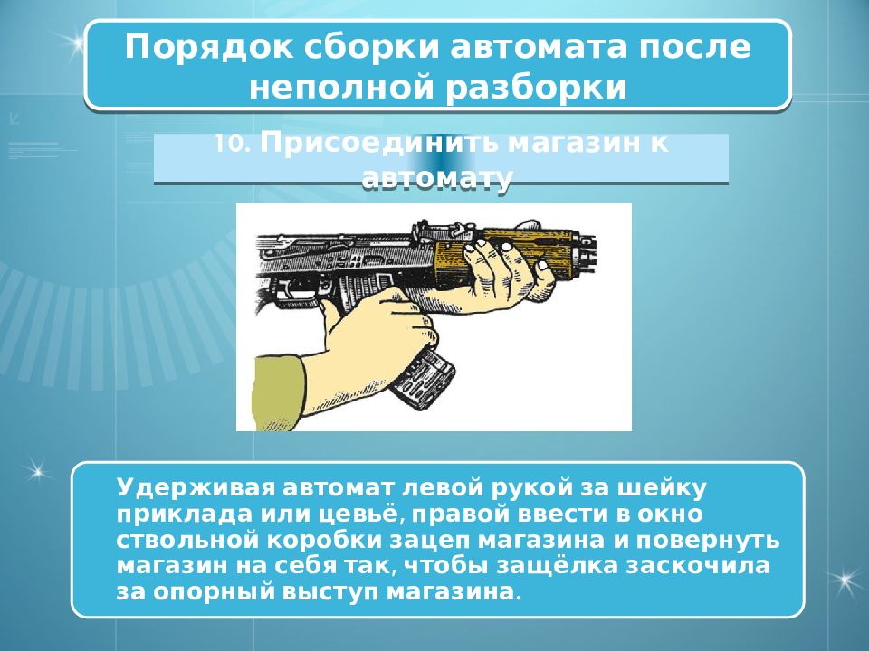 Порядок неполной разборки аксу Порядок неполной разборки и сборки ак