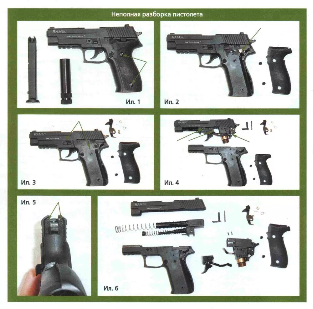 Порядок неполной разборки пистолета ярыгина Пейнтбольные пистолеты серии RAM 50