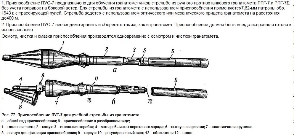 Порядок неполной разборки рпг 7 Как выстрелить из РПГ-7 автоматным патроном 7,62х39 ? Супер Оружейник Дзен