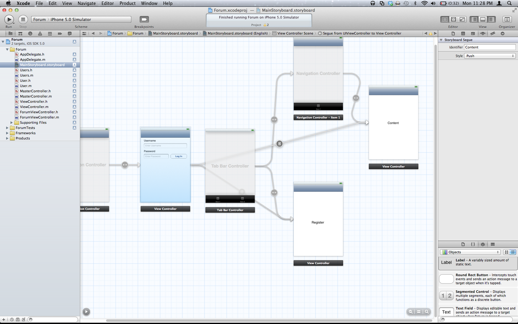 Порядок подготовки схемы расположения ios5 - Segue to Tab Bar Controller with performSegueWithIdentifier - Stack Overf