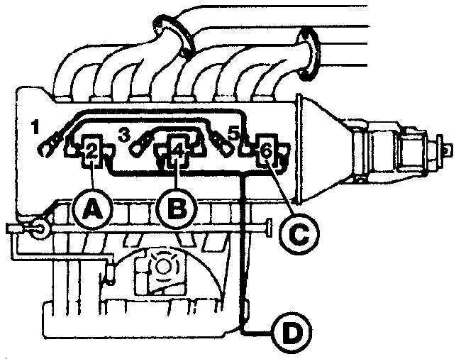 Порядок подключения катушек зажигания Ремонт Мерседес 124 : Катушка зажигания Mercedes W124