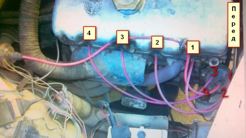 Порядок подключения высоковольтных проводов двигатель узам 331 Москвич 2141 1.5 бензиновый 1993 на DRIVE2