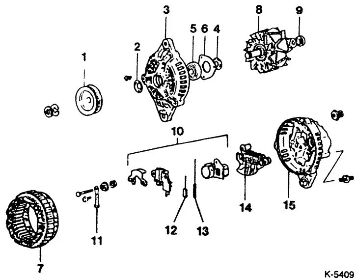 Generator disassembly (Chevrolet Niva 1 2002-2016: Electrical equipment: Power d