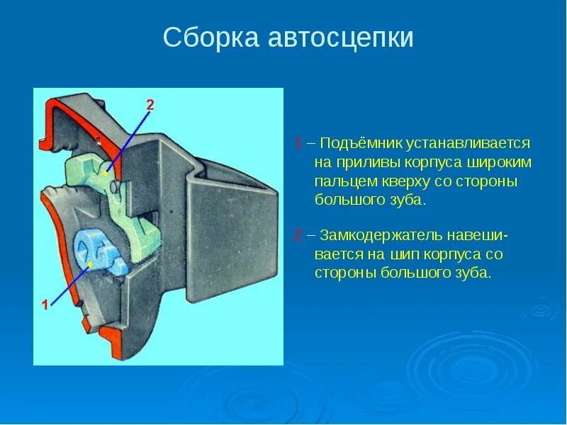 Порядок разборки и сборки механизма автосцепки Автосцепка СА - 3