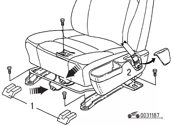 Порядок разборки механизма регулировки сиденья Volvo S40 Замена переднего сиденья в сборе Вольво С40