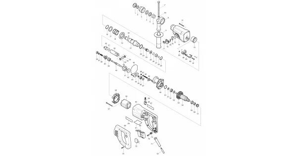 Порядок разборки перфоратора макита Запчасти для Makita HR2455 схема инструмента, заказать детали с доставкой, налич