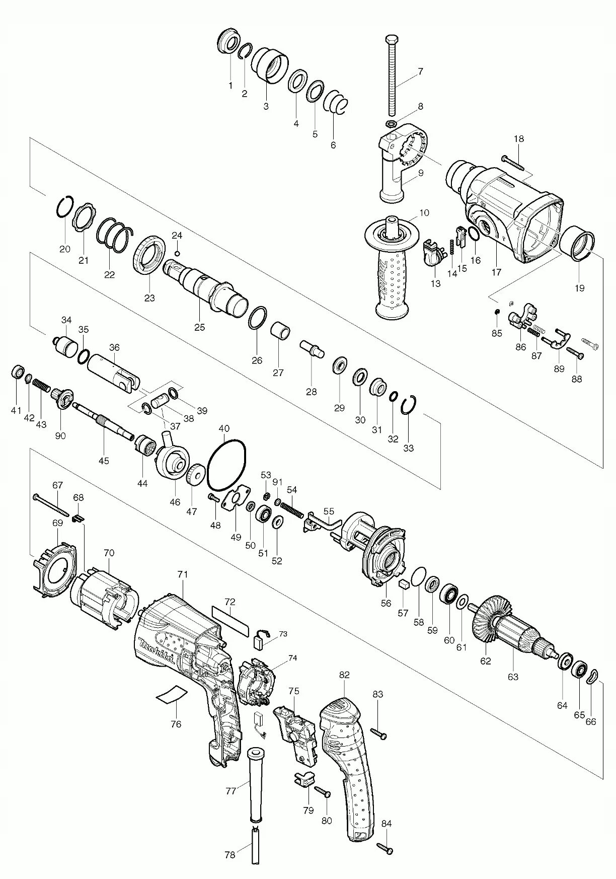 Перфоратор Makita HR 2450 - купить, цена 4 300 руб., продано 2 декабря 2017 - Эл