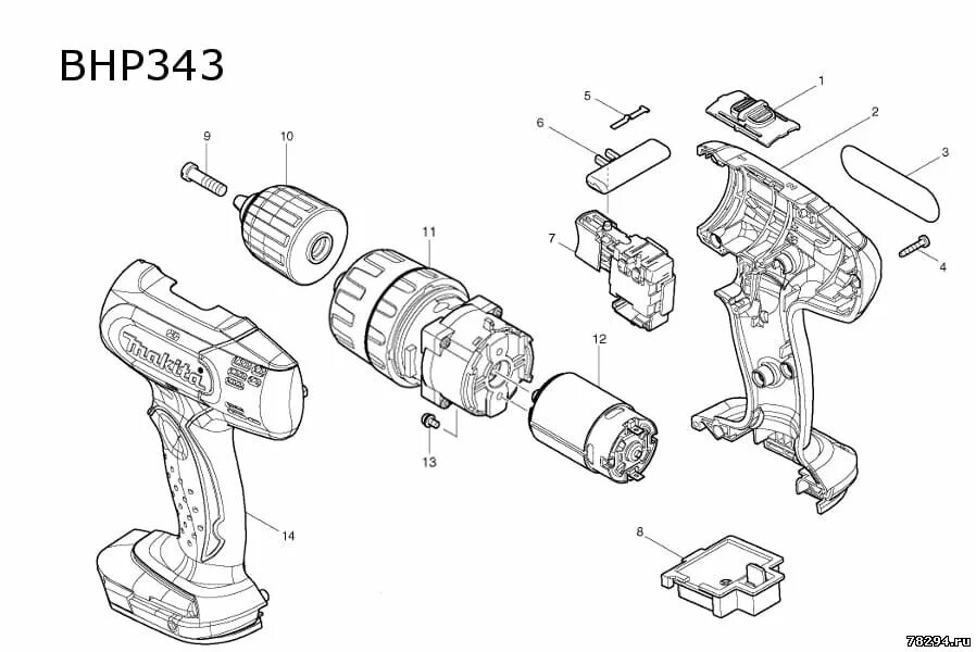 Порядок разборки шуруповерта макита Разборка шуруповерта Makita BHP 343 - Форум