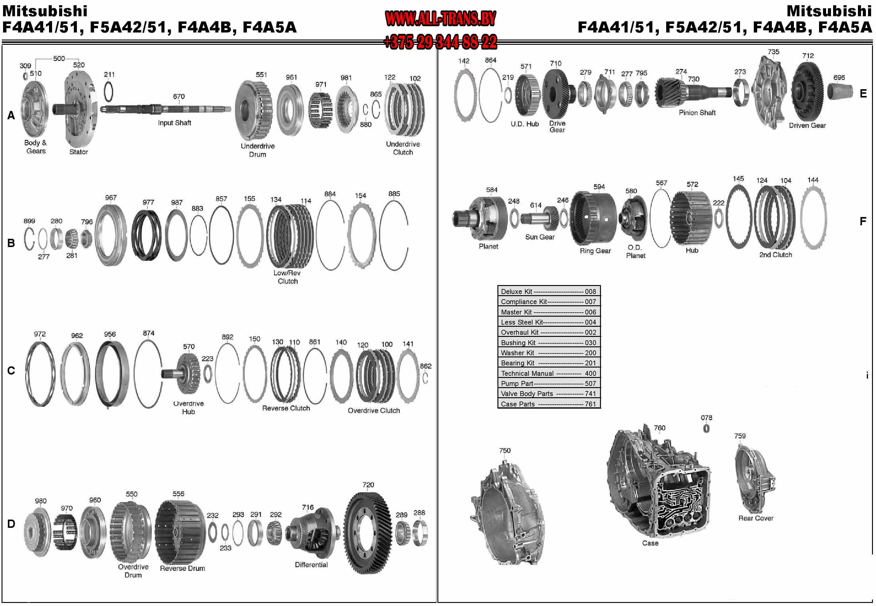 Порядок сборки акпп АКПП, Запчасти и ремонт для акпп Mitsubishi Hyundai Митсубиши F4A41 Хундай Хендэ