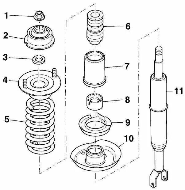 Порядок сборки амортизаторов передних фольксваген пассат б3 Ремонт Фольксваген Пассат : Амортизационная стойка VW Passat B5
