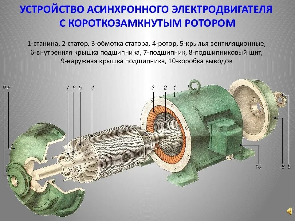 Порядок сборки асинхронного двигателя Картинки ИСПОЛЬЗОВАНИЕ АСИНХРОННЫХ ДВИГАТЕЛЕЙ