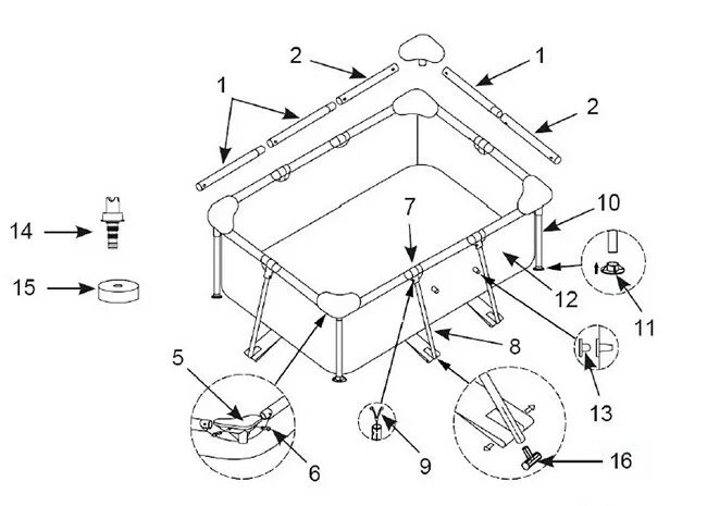 Порядок сборки бассейна Купить по всей России - Бассейны, оборудование, аксессуары.