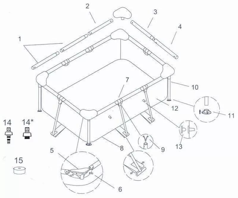 Порядок сборки бассейна Инструкция по сборке бассейна intex