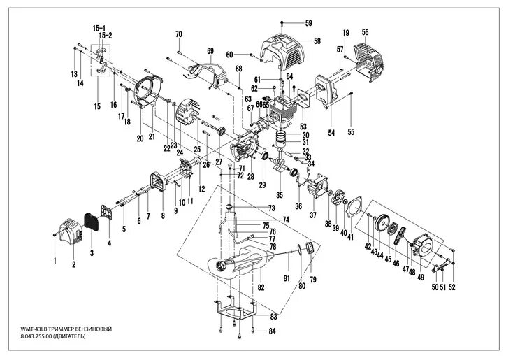 Порядок сборки бензинового триммера Бензиновый триммер WATT WMT-43LB (8.043.255.00) - Multiservice