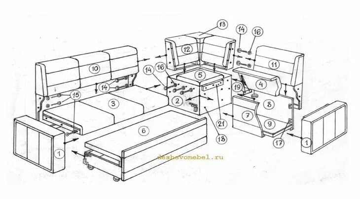 Порядок сборки дивана Ответы Mail.ru: как разобрать угловой диван