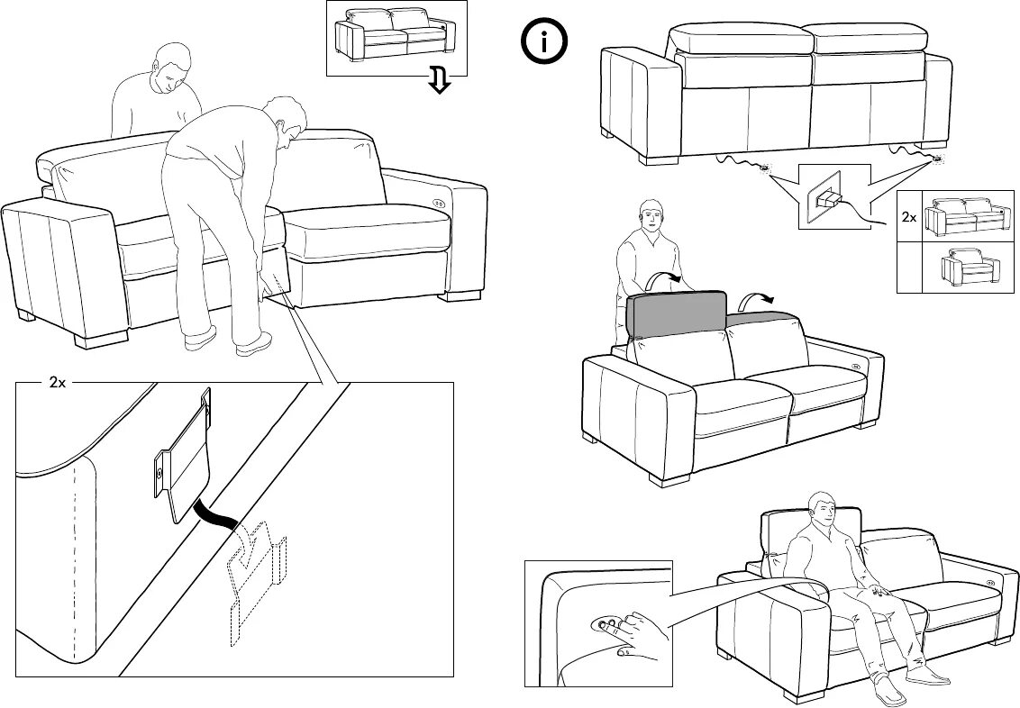 Порядок сборки дивана Manuale IKEA VARSHULT Poltrona