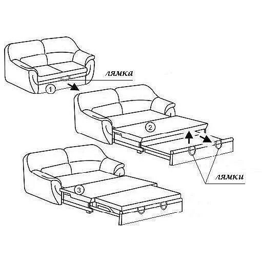 Порядок сборки дивана Диваны-кровати : 07 Диван-кровать 105mini