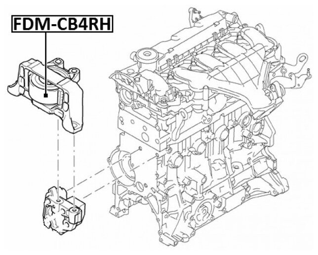 Порядок сборки двигателя с гидро коробкой Опора двигателя FORD FOCUS II 08-11 FDM-CB4RH - купить в интернет-магазине по ни