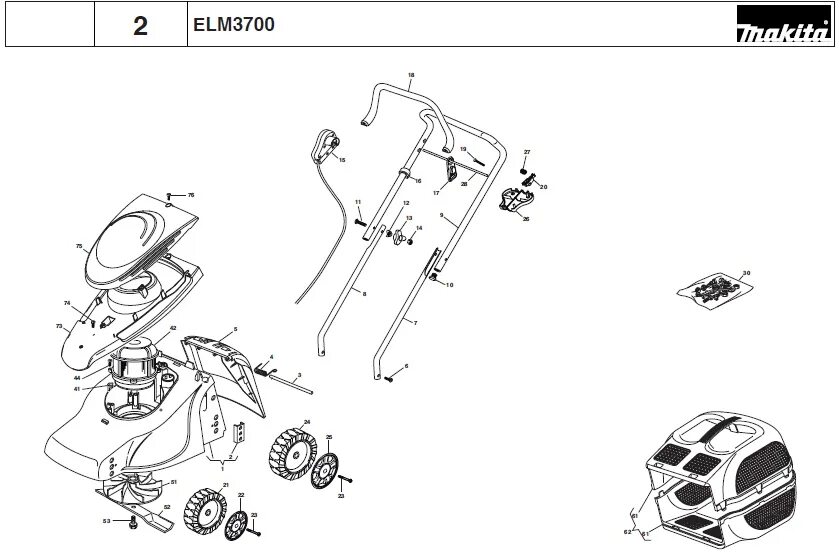 Порядок сборки елм 4601 газонокосилка ELM3700 - Serwis Specmajster.pl