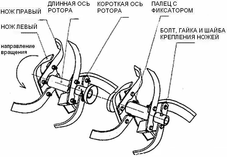 Порядок сборки фрезы для мотоблока Дополнительный комплект фрез на мотоблок. Почему я отговаривал людей от их покуп