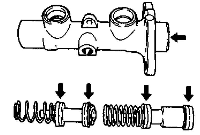 Порядок сборки главного тормозного цилиндра Киа Спортейдж. Снятие, обслуживание и установка главного тормозного цилиндра. KI