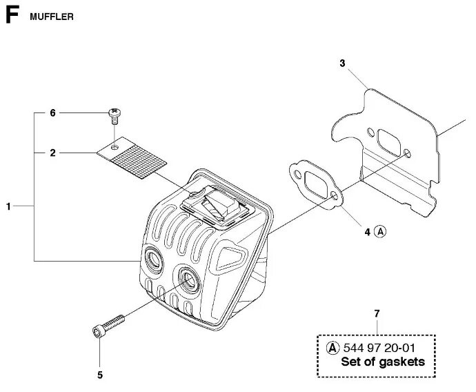 Порядок сборки глушителя хускварна 52 s Прокладка глушителя для бензопил Hu, JO, McCulloch 5797531-01: купить - HozMart