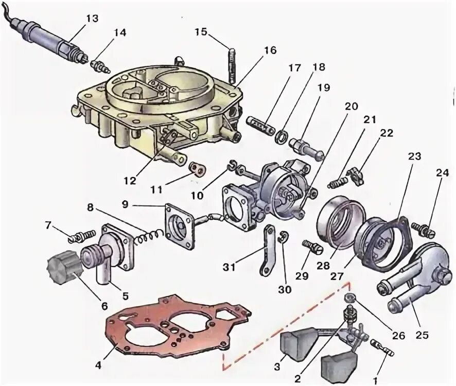 Порядок сборки карбюратора Бортжурнал Ford Transit