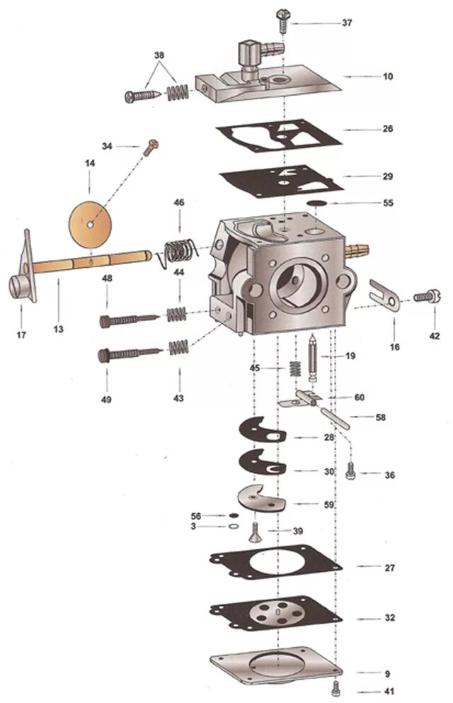 Порядок сборки карбюратора триммера Walbro Carburetor :: Carburetors :: Engines & Parts :: Comet Kart Sales