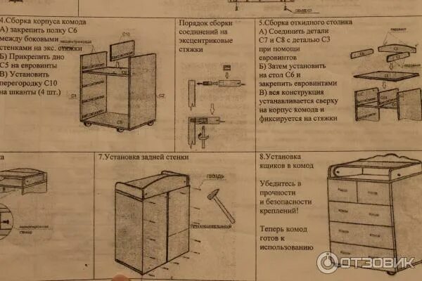 Порядок сборки комода Отзыв о Комод пеленальный Антел "Ульяна-6" Когда знаешь, что берешь, претензий к