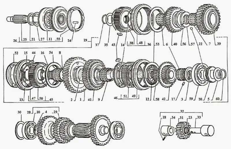 Порядок сборки кпп газель 5 ступка Вал КПП Волга первичный 26зуб 5-ти ступенчатый в сборе - ГАЗ (Горьковский Автомо