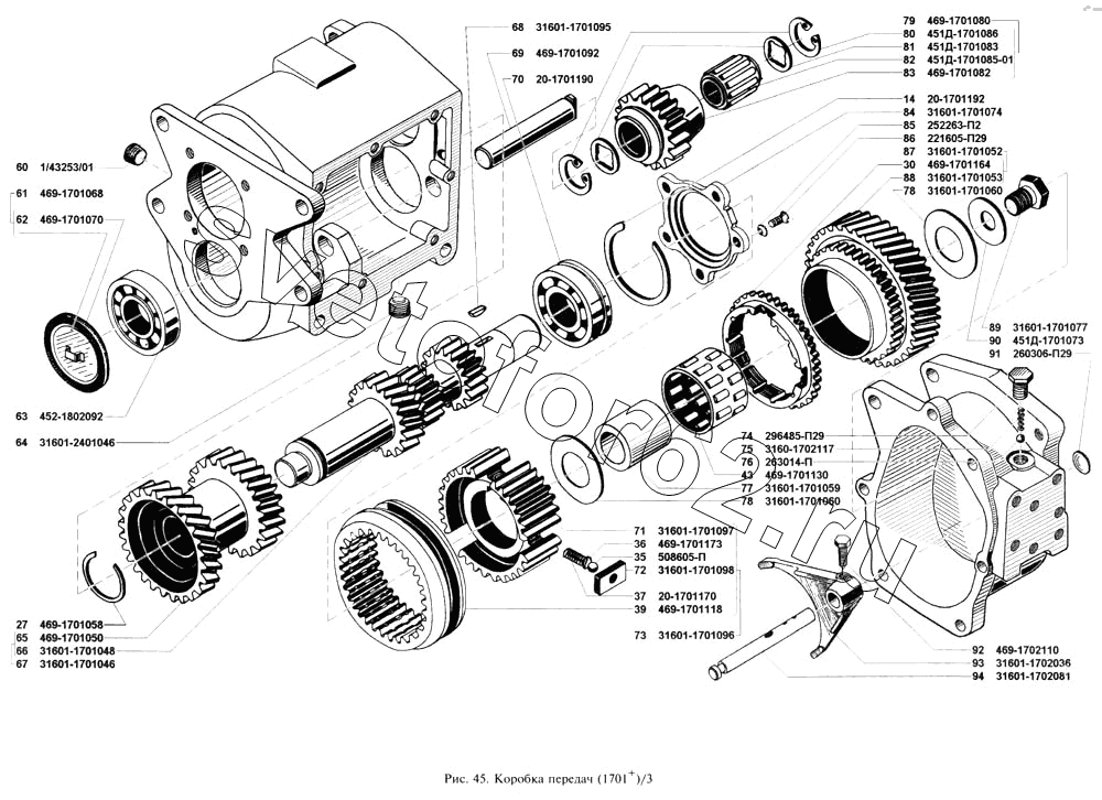 Порядок сборки кпп уаз Купить Коробка передач (пятиступенчатая) для УАЗ УАЗ-3160 - в Рязани Светофор62