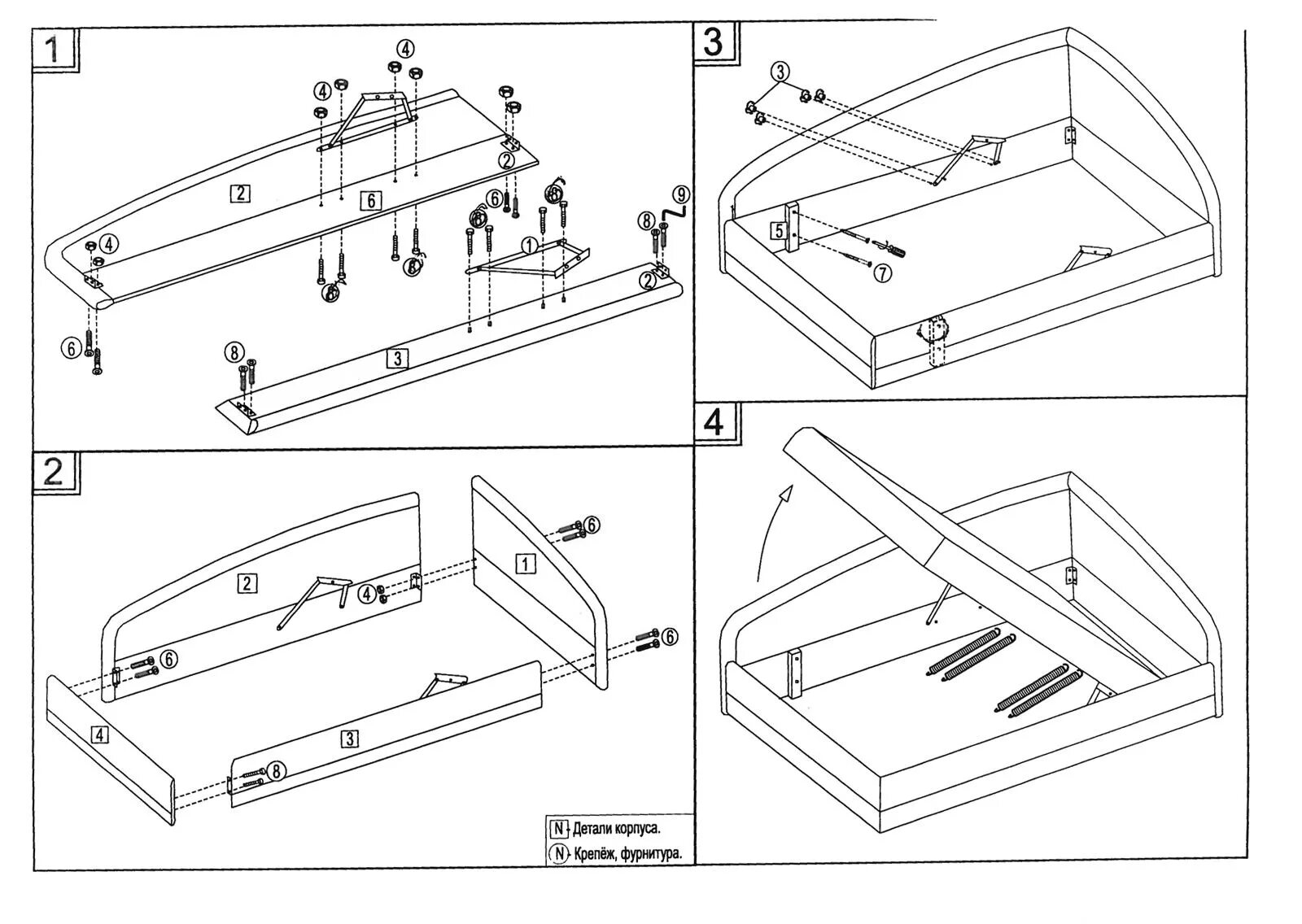 Порядок сборки кровати Тахта угловая 1400 Боровичи Мебель