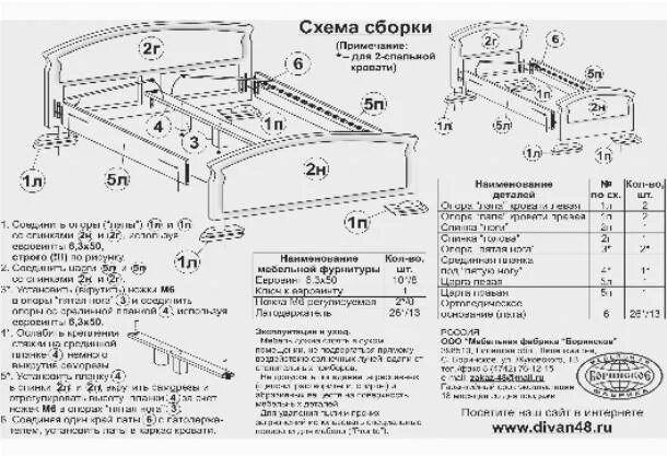 Порядок сборки кровати зара Инструкция по сборке Кровать OOO ПКП Донкомплект