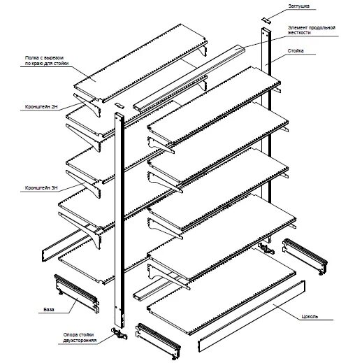 Порядок сборки магазина Торговые стеллажи (страница № 2) в продаже по низким ценам в Санкт-Петербурге. С