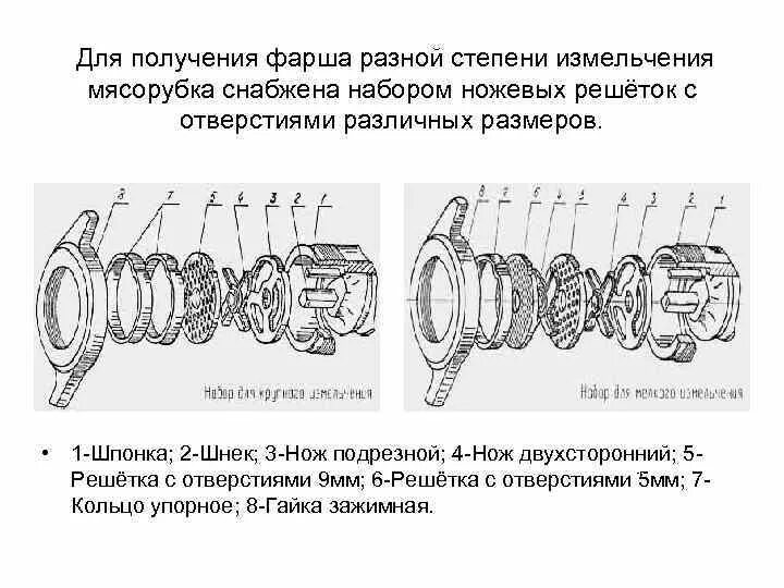 Порядок сборки мясорубки Машины для измельчения мяса и рыбы Мясорубки