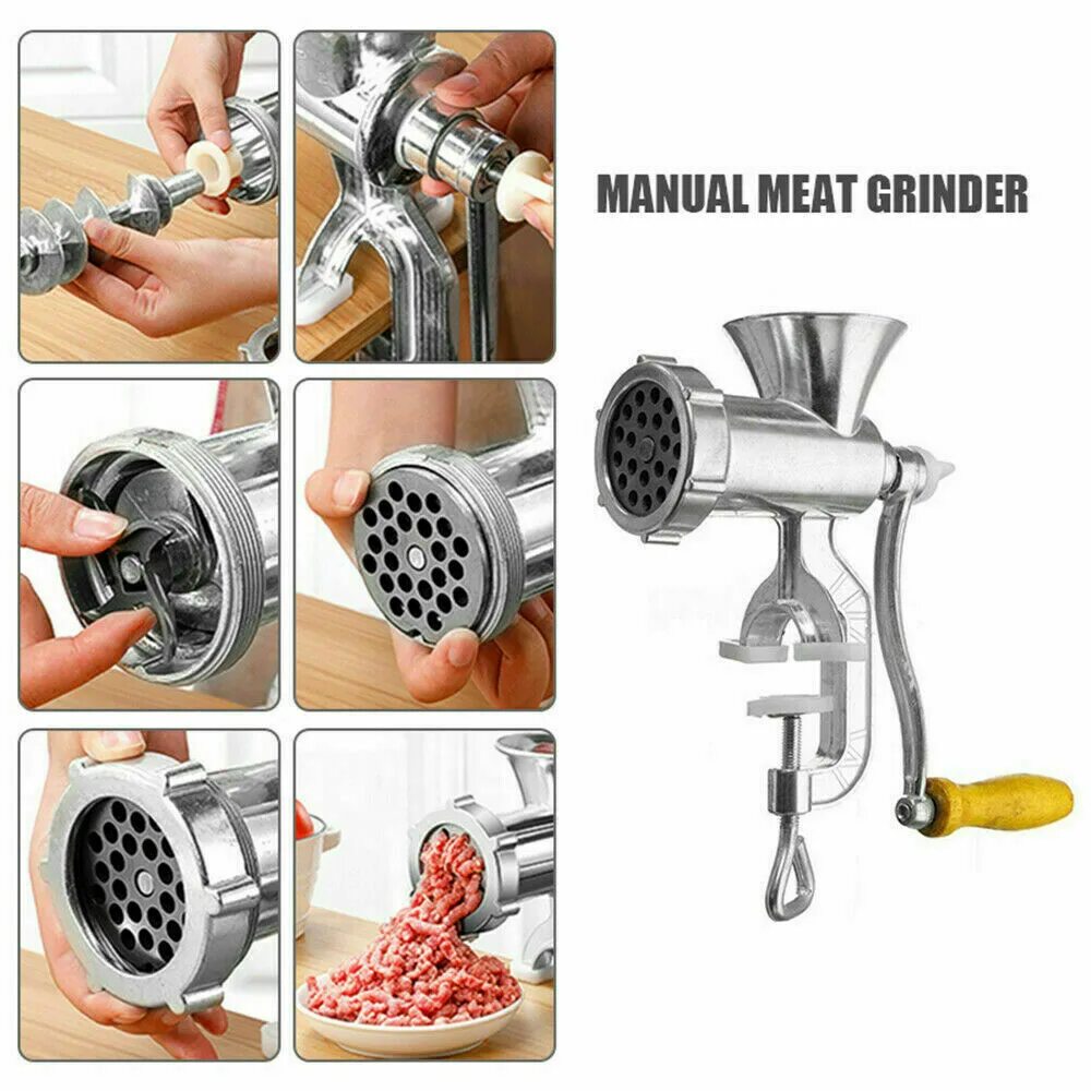 Порядок сборки мясорубки High Quality Table Home Hand Manual Meat Mince Machine Grinder Stuffer Kitchen e